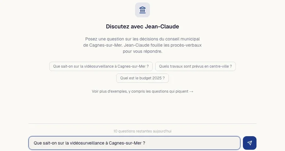 Question posée à Info-Mairie sur Cagnes-sur-Mer