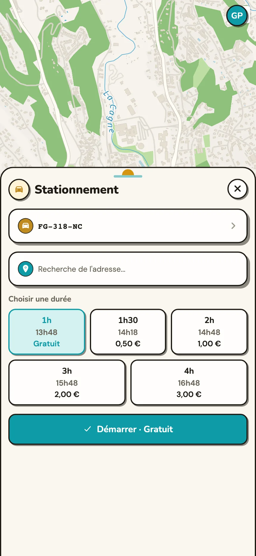 Paiement du stationnement dans l’app de Cagnes-sur-Mer